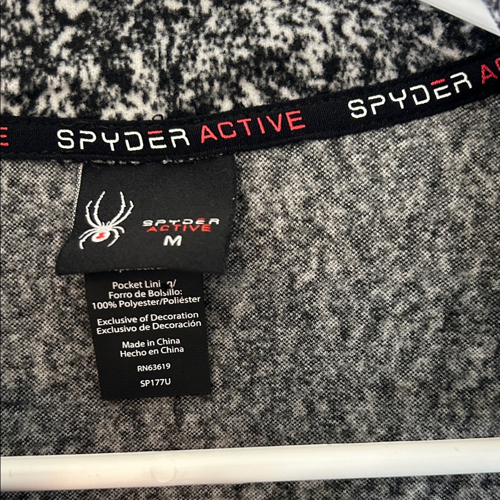 Spyder Black And White Patterned Pullover - image 2